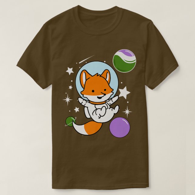 Fo Astronaut Genderqueer Pride T Shirt (Design framsida)