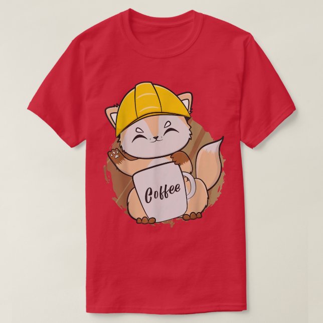 Fo Drinks Coffee For Coffee Lover And Construction T Shirt (Design framsida)