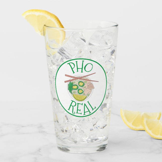 Fo (för) äkta vietnamesisk Noodle Soppa Foodie Glaskopp (Framsida Ice)