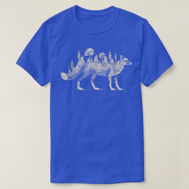 Fo Forest Silhouette Hiking Nature Animal 1421  T Shirt (Design framsida)