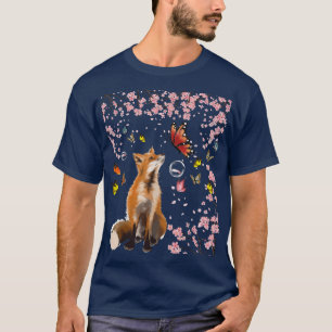Fo Japansk Art Cherry Blommar Sakura Flower Vinta T Shirt