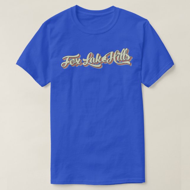 Fo Lake Hills Tshirt Retro Art Baseball Font Vinta T Shirt (Design framsida)