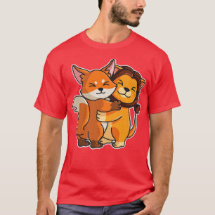 Fo & Lejon Hug Kawaii Cute Animals for Women Cuddl T Shirt