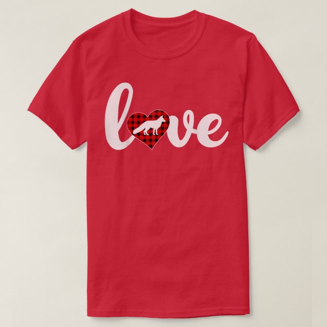 Fo Lover Buffalo Plaid Love Fo Valentines Day 1489 T Shirt (Design framsida)