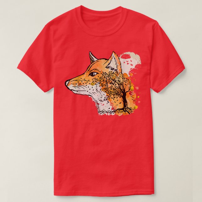 Fo Lover Cute Fo Fall Autumn Forest Animals Fo  T Shirt (Design framsida)
