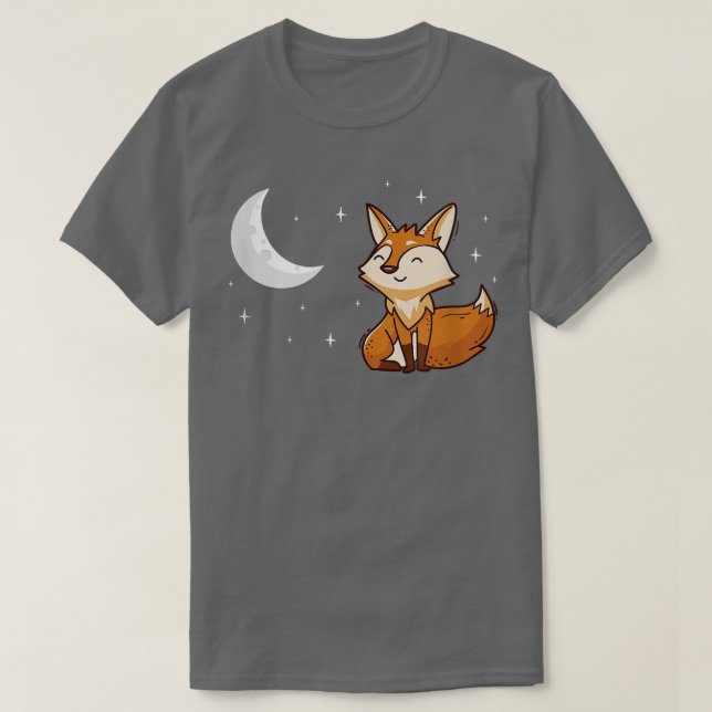 Fo Måne Red Foes Kawaii 1543 T Shirt (Design framsida)