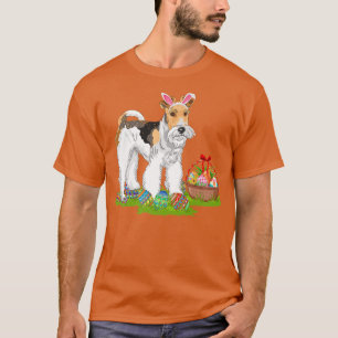 Fo Terrier Hund Påskägg Hunting Bunny Fo Terrier T Shirt