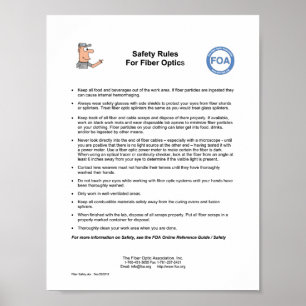 FOA Safety Regler for Fibre Optics, Small Poster