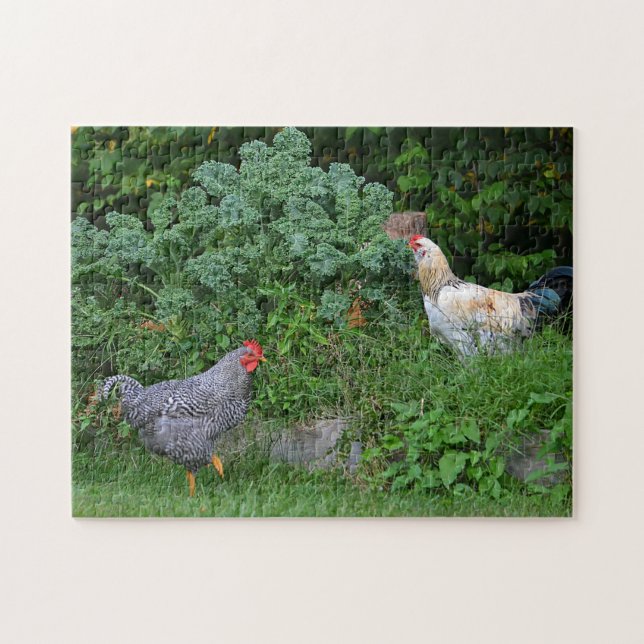 Foaging Chickens Puzzle Pussel (Horisontell)