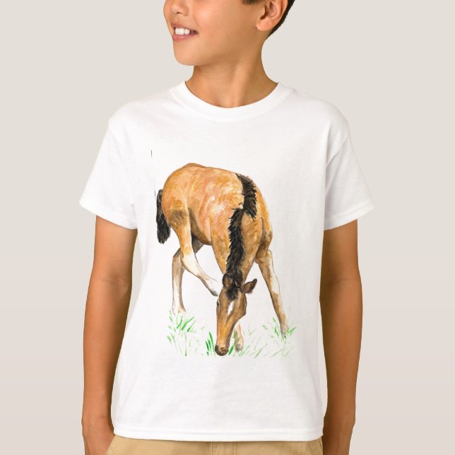 'Foal' Girls' T-shirt (Framsida)
