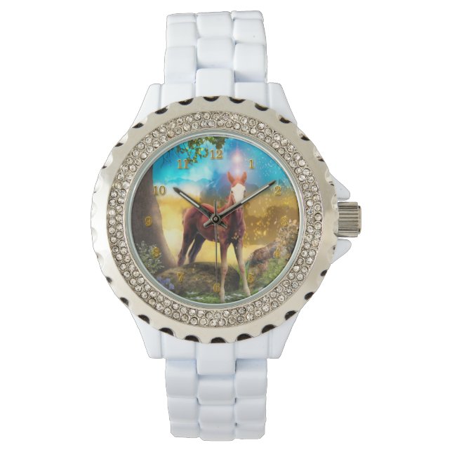 Foal Horse ENCHANTED FOREST Armbandsur (Framsida)