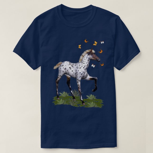 Foal och Butterflies T Shirt (Design framsida)