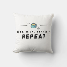 Foam Milk Espresso Repeat Coffee  Kudde