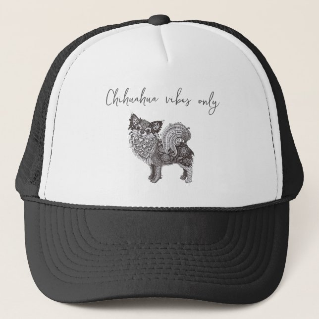 Foam Trucker Hat Chihuahua Vibes Keps (Framsida)