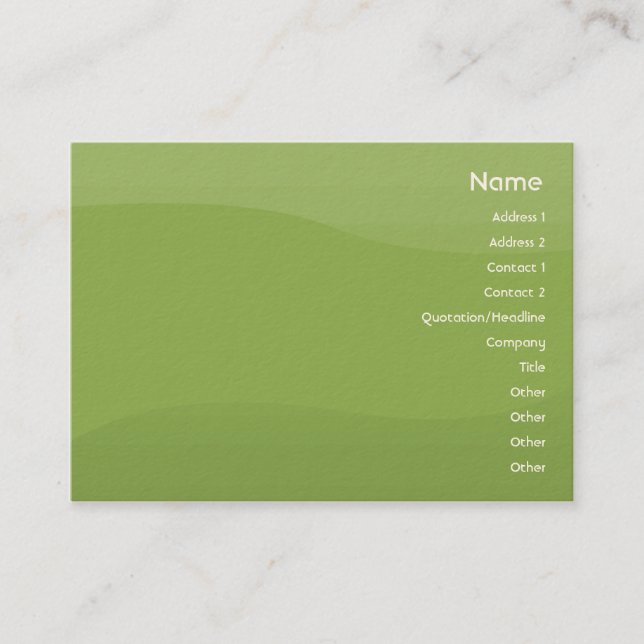 Foamgreen vinkar - knubbig visitkort (Framsida)