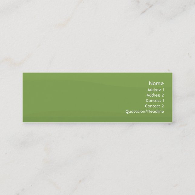 Foamgreen vinkar - smala mini visitkort (Framsida)