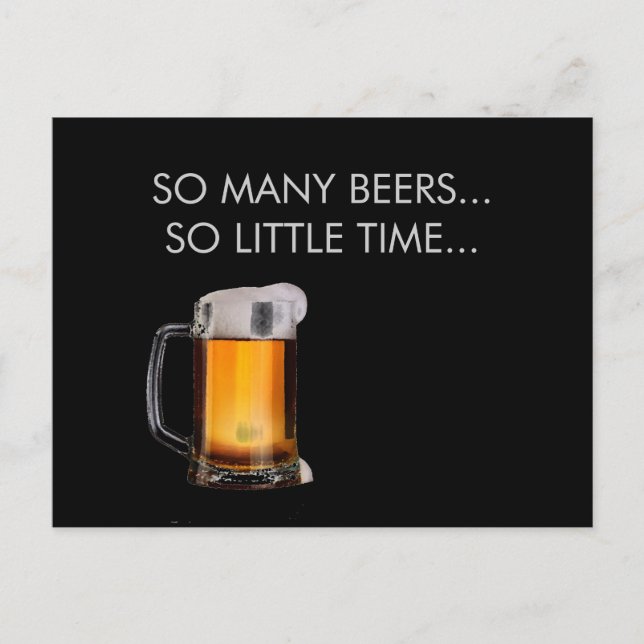 Foamy Beer Mugg vykort (Framsida)