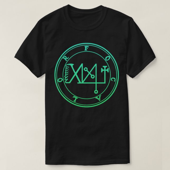 Focalor Sigil har makt över Vind och Grönt över ha T Shirt (Design framsida)