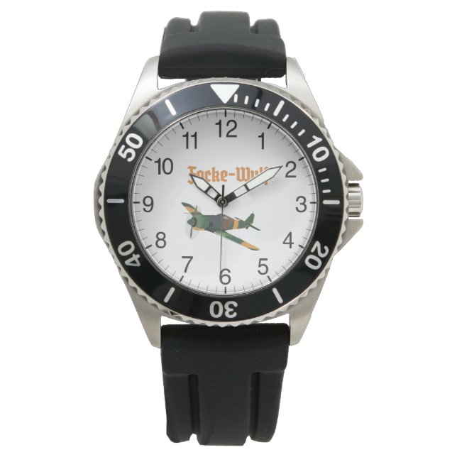 Focke-Wulf Fw 190 tyska WWII-flygplan Armbandsur (Framsida)