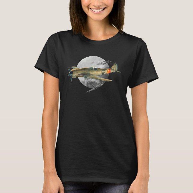 Focke Wulf FW 190D 9 Dora WW2 Fighter T Shirt (Framsida)