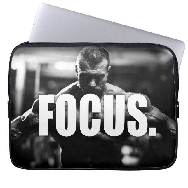 FOCUS - "Body byggnad" Motivering Laptop Sleeve (Framsidan)