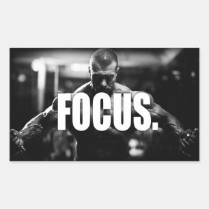 FOCUS - "Body byggnad" Motivering Rektangulärt Klistermärke