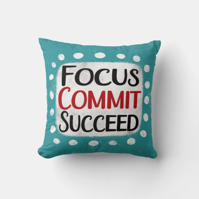 Focus Commit Succed Dekorativ kudde (Framsida)