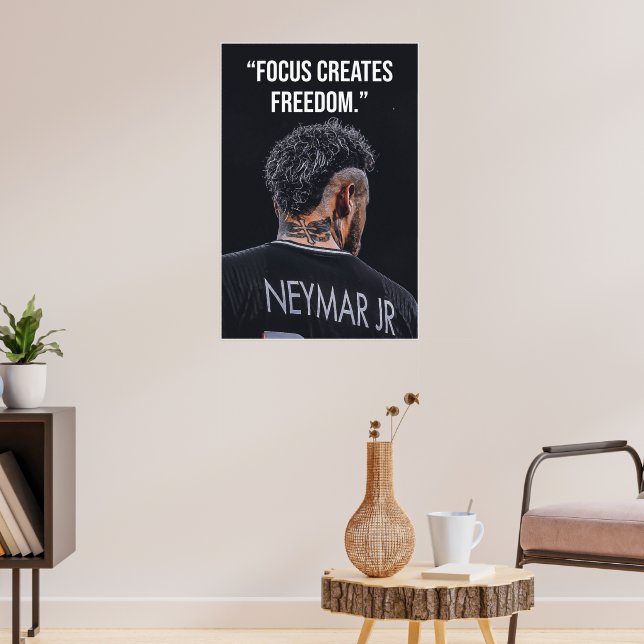 Focus Creates Freedom Motivation Poster (Vardagsrum 3)