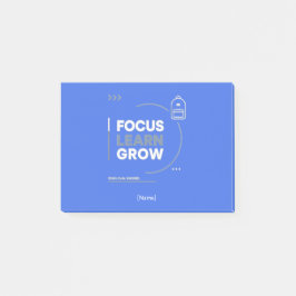 Focus Learn Grow / Motivación y Éxito Escolar Post-it Block
