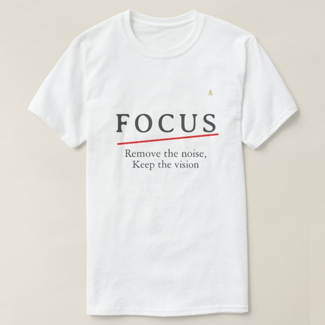 FOCUS Minimalist Motivational T-Shirt — Clean Mode (Design framsida)
