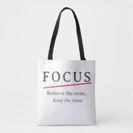 FOCUS Minimalistisk Motivations-T-Shirt — Rent Läg Tygkasse