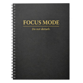 Focus Mode - Black Gold Work Study Journal Anteckningsbok