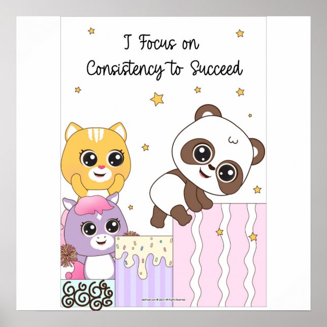 Focus on consistency to succeed Wall art Poster (Framsidan)