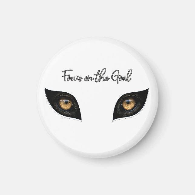 Focus on the Goal - Intense Leopard Eyes Art Magnet (Framsidan)