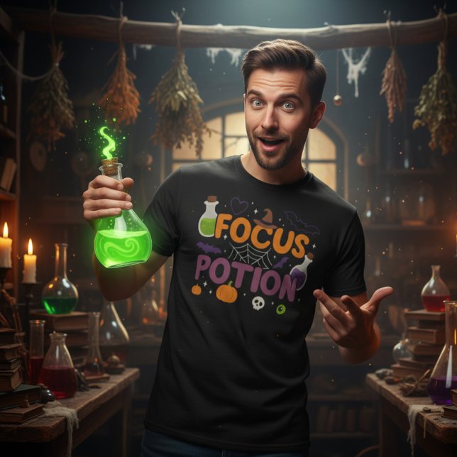 Focus Potion Halloween | Cute Witchy Spook T Shirt (Skapare uppladdad)