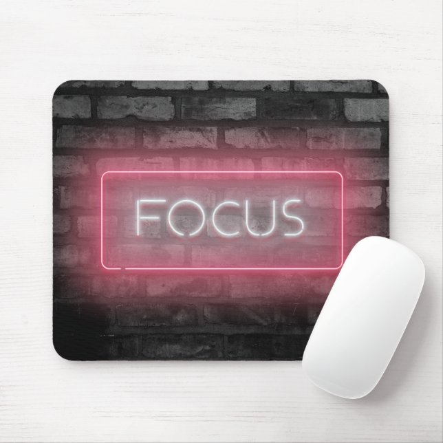 FOCUS Rosa Neon Sign Mouse Pad Musmatta (Med mus)