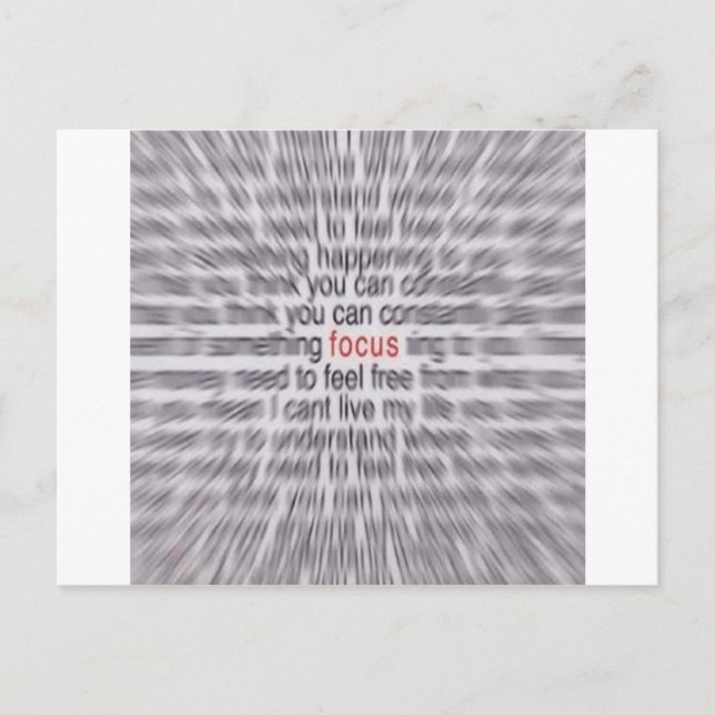 "FOCUS" SWAY VYKORT (Framsida)