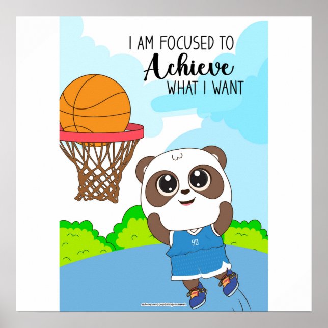 Focused to achieve what I want Wall art Poster (Framsidan)