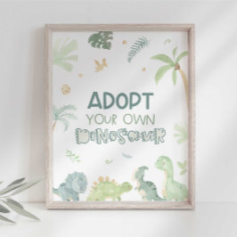 Föda din egen dinosaurie födelsedag skylt