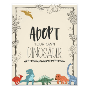 Föda Din Egen Dinosaurie Födelsedags Skylt