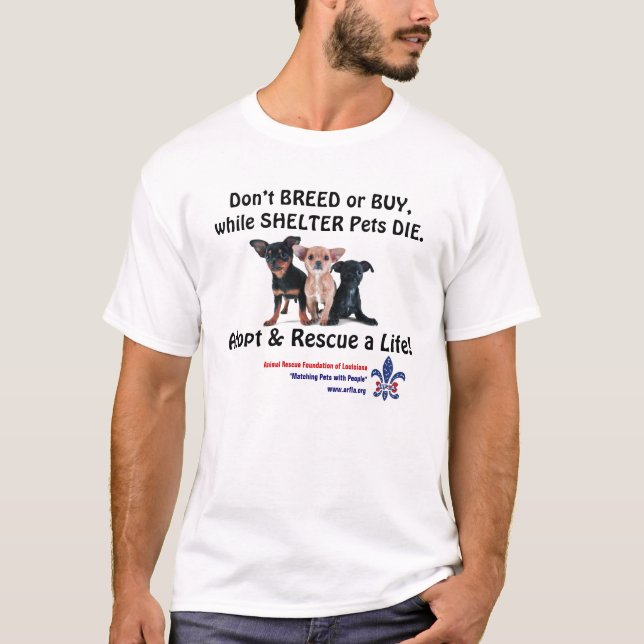 Föda upp inte, då djur för köpstundskydd dör t shirt (Framsida)