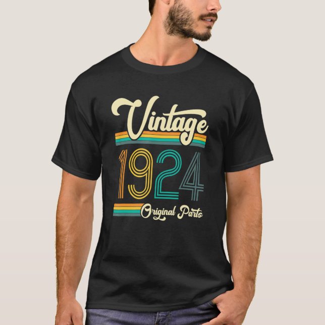 Född 1924 Vintagen Original Parts T Shirt (Framsida)
