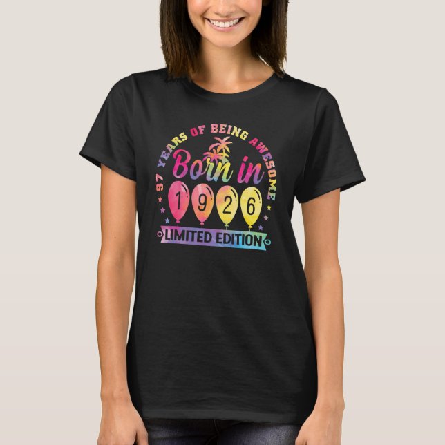 Född 1926 - 97 års Bei-97-årsdag T Shirt (Framsida)