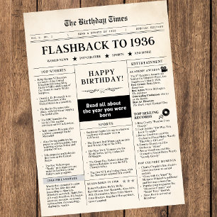 Född 1936 Mock Newspaper sepia