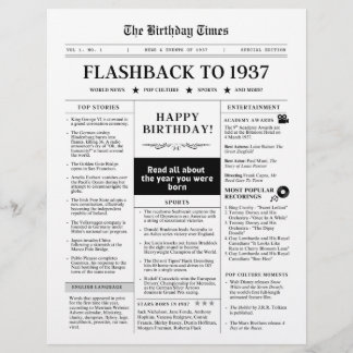 Född 1937 Roligaste tidningen svart och vit