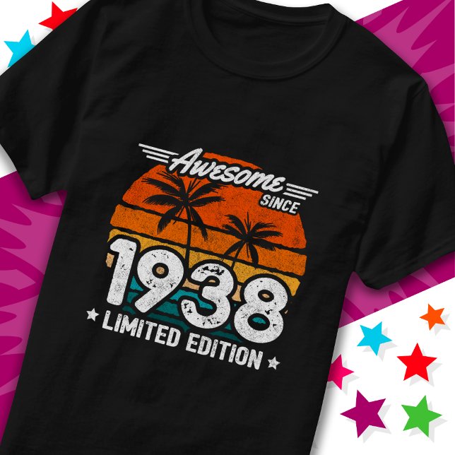 Född 1938 Begränsada utgåvan Retro Fantastisk seda T Shirt (Skapare uppladdad)