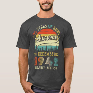 Född 1942 80:e födelsedagen 1942 80 år t shirt
