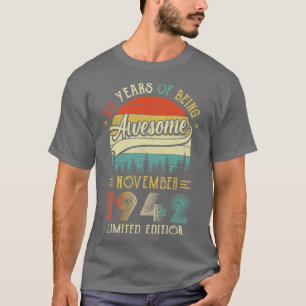 Född 1942 80:e födelsedagen 1942 80 år t shirt