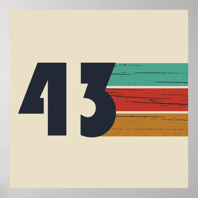 född 1943 vintage poster (Framsidan)