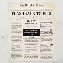 Född 1945 i Mock Newspaper sepia